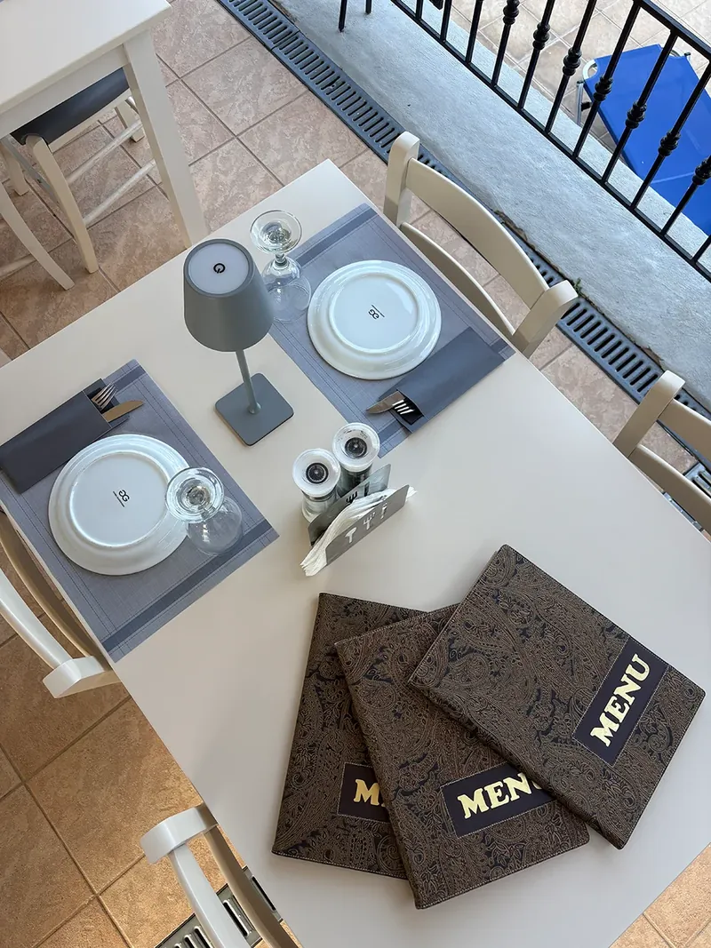 Menus on a taverna table