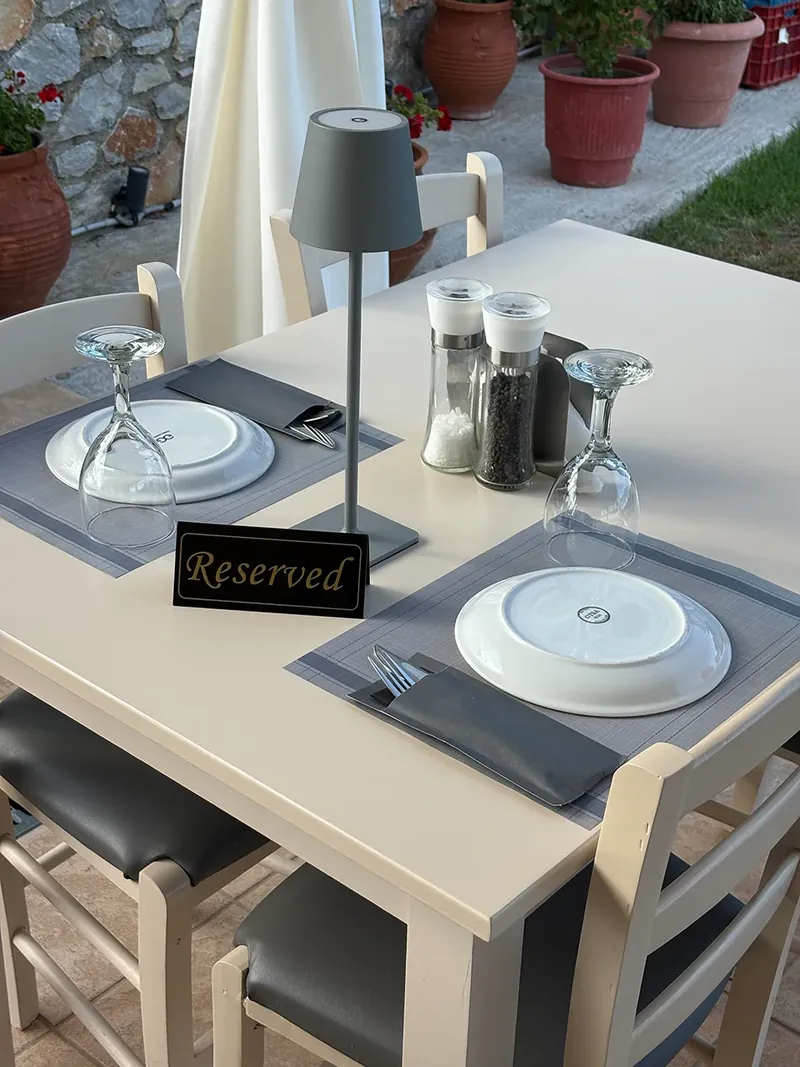 A reserved table