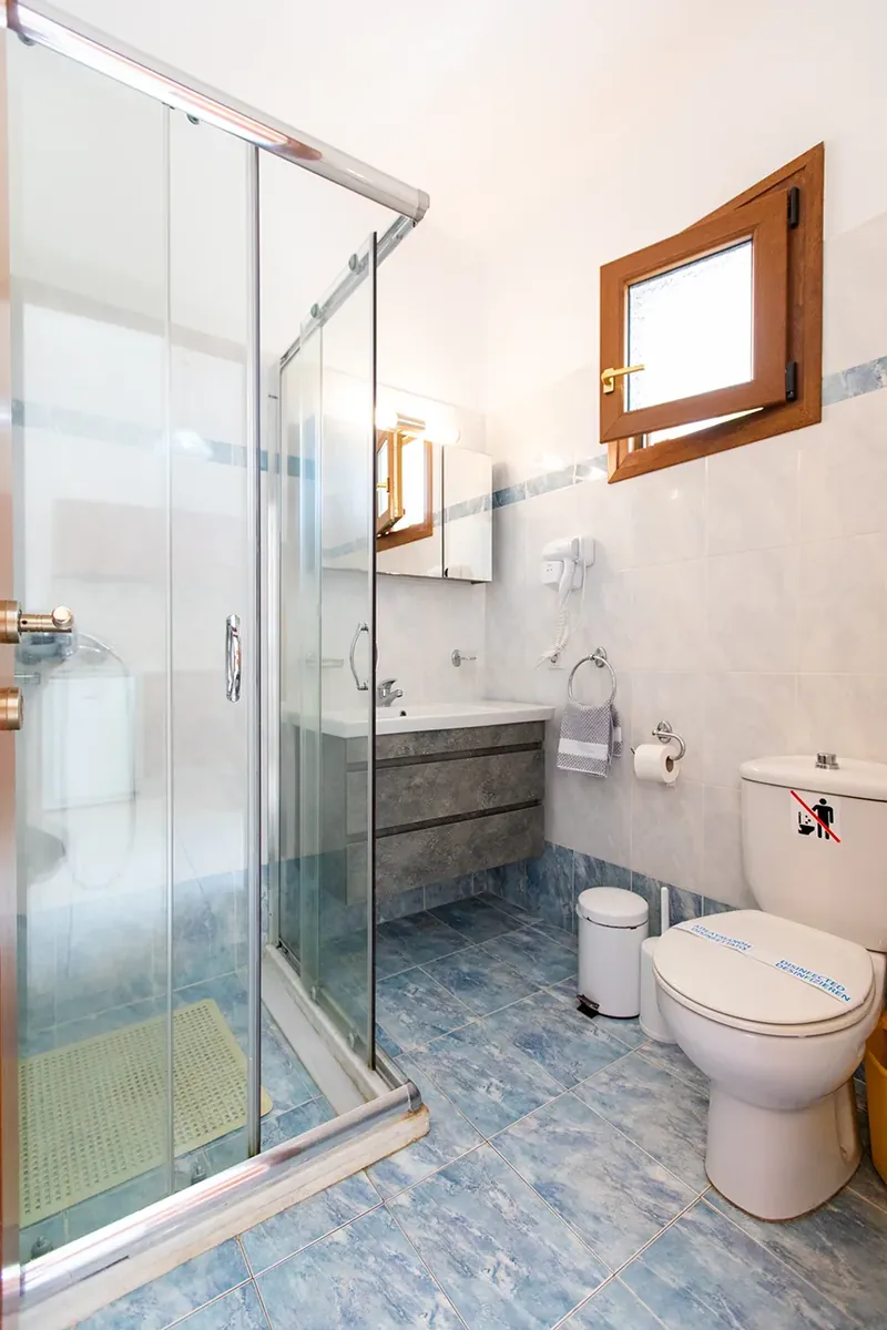 The bathroom shower